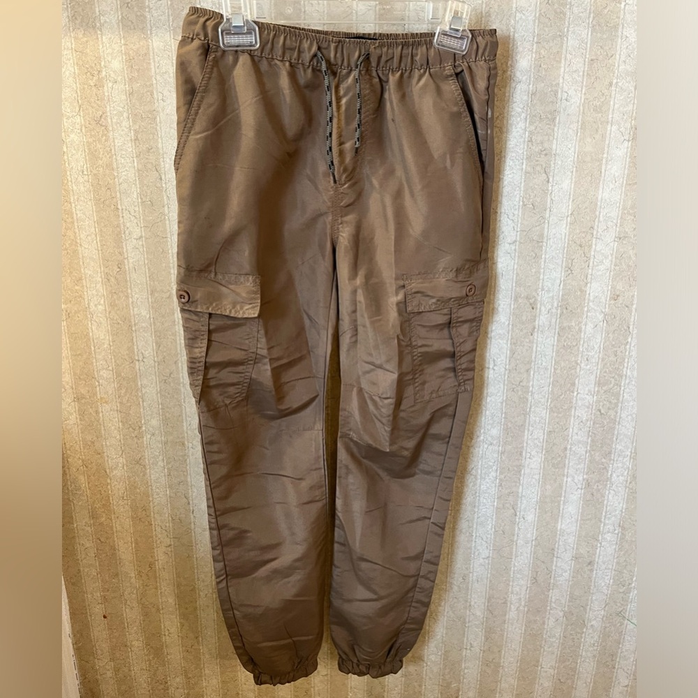 Silk material streetwear joggers